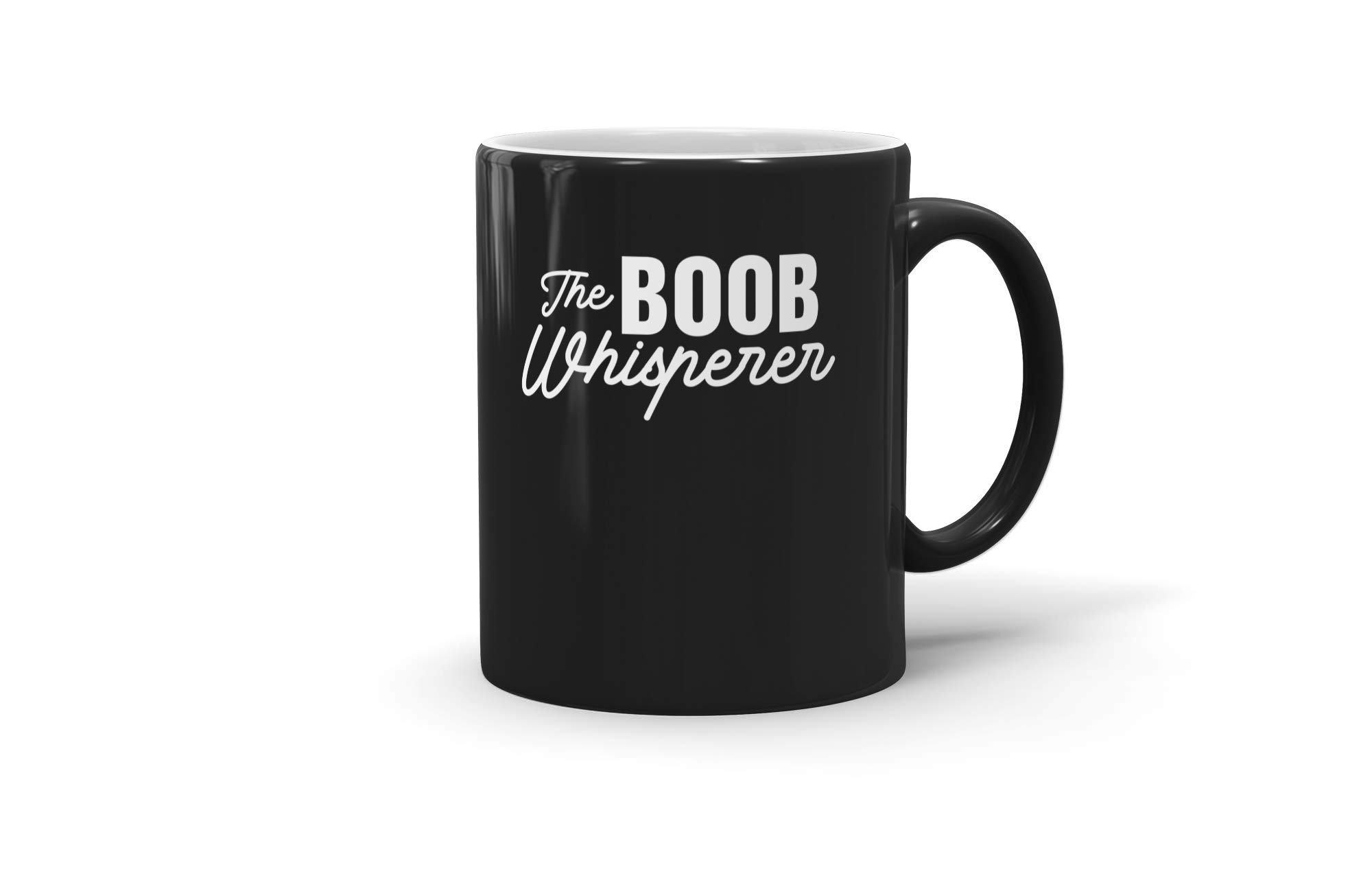 Hanavani The Boob Whisperer Coffee Mug Funny Lactation Breastfeeding Gift For Men Women 191002 11oz Black Mug
