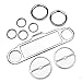 Produktbild Triclicks Chrome Motorrad Armaturenbrett Stereo Accent Tachometer Lautsprecher Trim Ring Abdeckung Cover Set Für Harley Davidson Ultra Klassische Touring Electra Straße Glide - 9 Stück Set