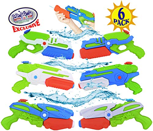 Matty s Toy Stop Water Gun Blasters 17oz Water Capacity Deluxe Battle Bundle 6 Pack
