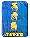 Surreal Entertainment Minions Blanket with Matching Buttons Stuart Phil Dave Carl Throw 45