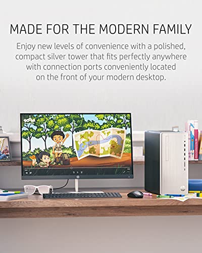 Image of HP Pavilion Desktop PC, 11th Gen Intel Core i7-11700 Processor, 16 GB RAM, 256 GB SSD, 1 TB SATA Hard Drive, Windows 11, Wi-Fi 6 & Bluetooth 5.0 Combo, 9 USB Ports, Sleek Tower (TP01-2070, 2021)