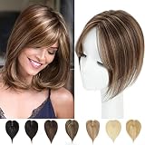 GULALUUK Hair Toppers for Women with Thinning Hair 100% Real Human Hair Silk Base Hair Pieces Topper