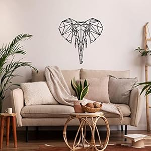 Dekadronmetalwallartgeometricelephanthead3dwallsilhouettemetalwalldecorhomeofficedecorationbedroomlivingroomdecorsculpture17wx18h44x46cm Urban Country Home Decor Dekadron metal wall art geometric elephant head 3d wall silhouette metal wall decor home office decoration bedroom living room decor sculpture 17 w x 18 h44x46cm urban country home decor