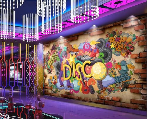 Papel pintado tridimensional texturizado para murales de diseño retro 4