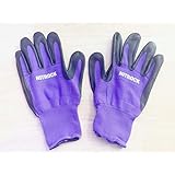 [VAMPROSE] 新型コロナウイルス対策 高機能防御 手袋 ハイゲージ15編 通気性 発泡二トル パープル 1双