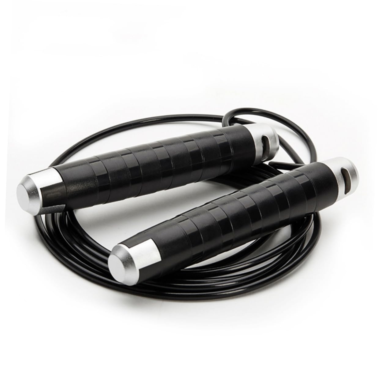 Anneome Exercise Jump Rope with Ball Bearings Thicken Skipping Rope for Fitness Gym Workouts Ergonomic Handles Tangle Design for Men and Women Black Opp Package