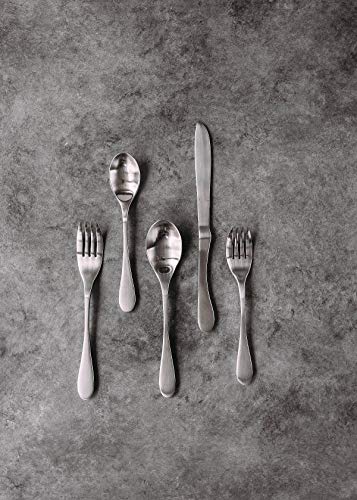 Knork Matte 20-Piece Flatware Set, Silver