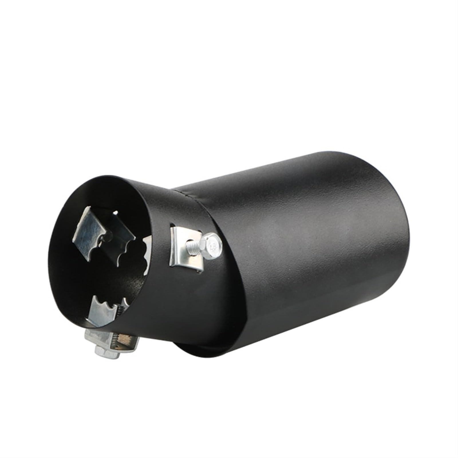 Universal Car Exhaust Tip Round Stainless Steel Muffler Tail Trim Rear for Chrome Auto Tailpipe for Nozzle Silencer for Pipe Inlet 63mm car end pipes(Black bay)