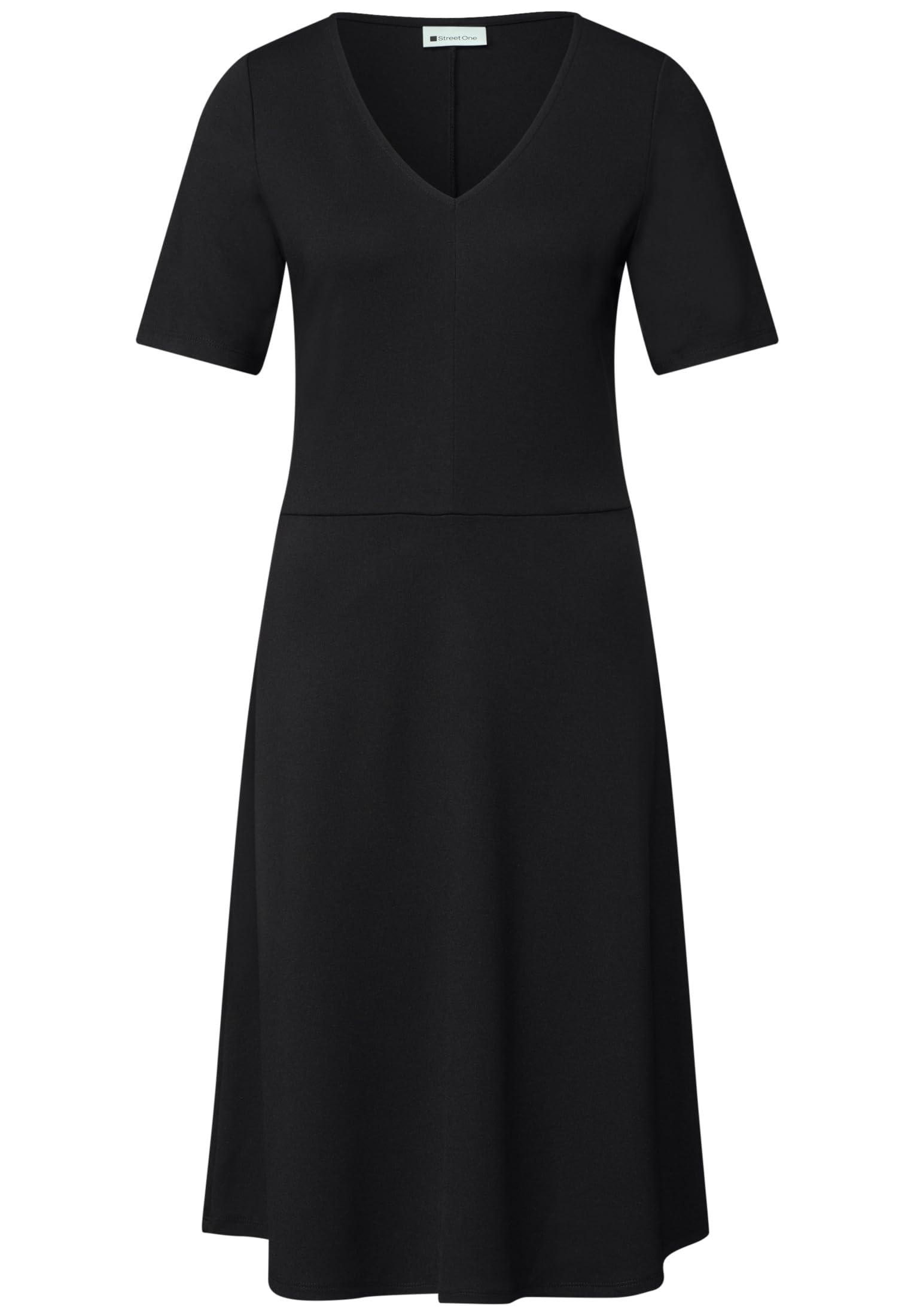 Street One Damen 1409496 Knielanges Kleid aus Jersey mit Kurzarm (1er Pack)