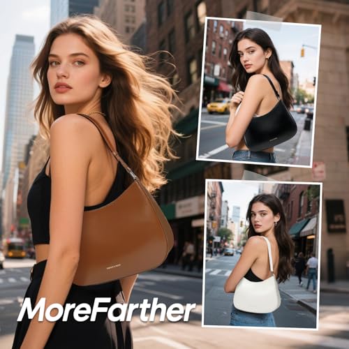 Leather Shoulder Bags for Women, Cute Purses Everyday Trendy, Women's Small Tote Handbags with Magnetic Closure2