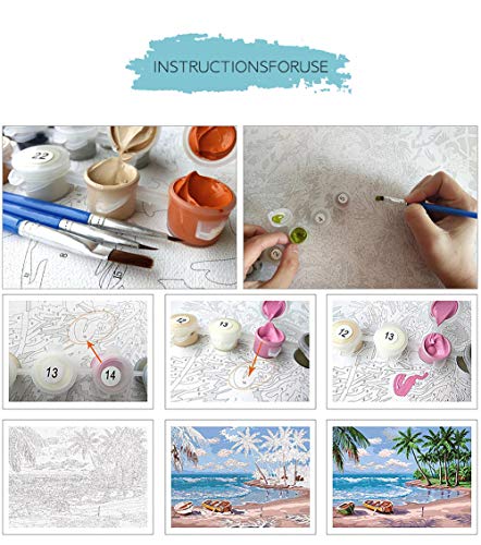 Dipinto Ad Olio Fai-Da-Te con Kit di Numeri,Gustav...