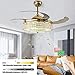 N / A Ventilatori da soffitto con Illuminazione a soffitto 25W LED 42"" con Il Telecomando, l'ABS Lame retrattili, Lame retrattili Moderni, soffitto Luce ventaglio Pieghevole