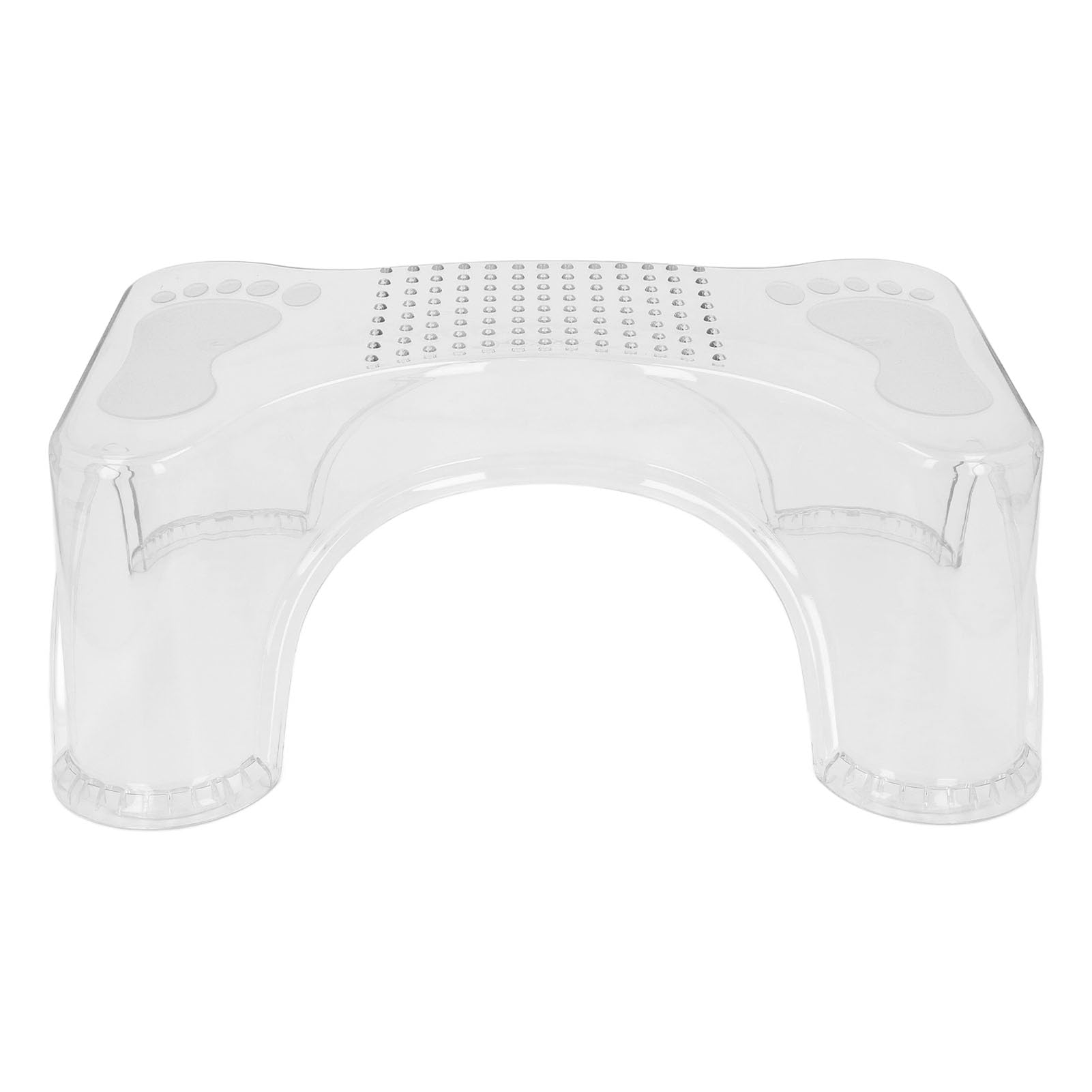 Bathroom Toilet Potty Stool, Non Slip Kid Toilet Footstool Thickened Squatting Poop Foot Stool for Home Office (High Transparent)