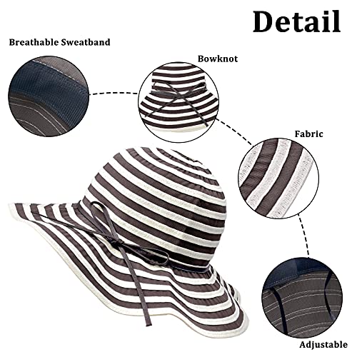 Lenikis 4587C3 Womens Straw Hat Roll-Up Foldable Straw Sun Hat Women Visor Hat Wide Brim Womens Beach Hat Khaki thumb #5