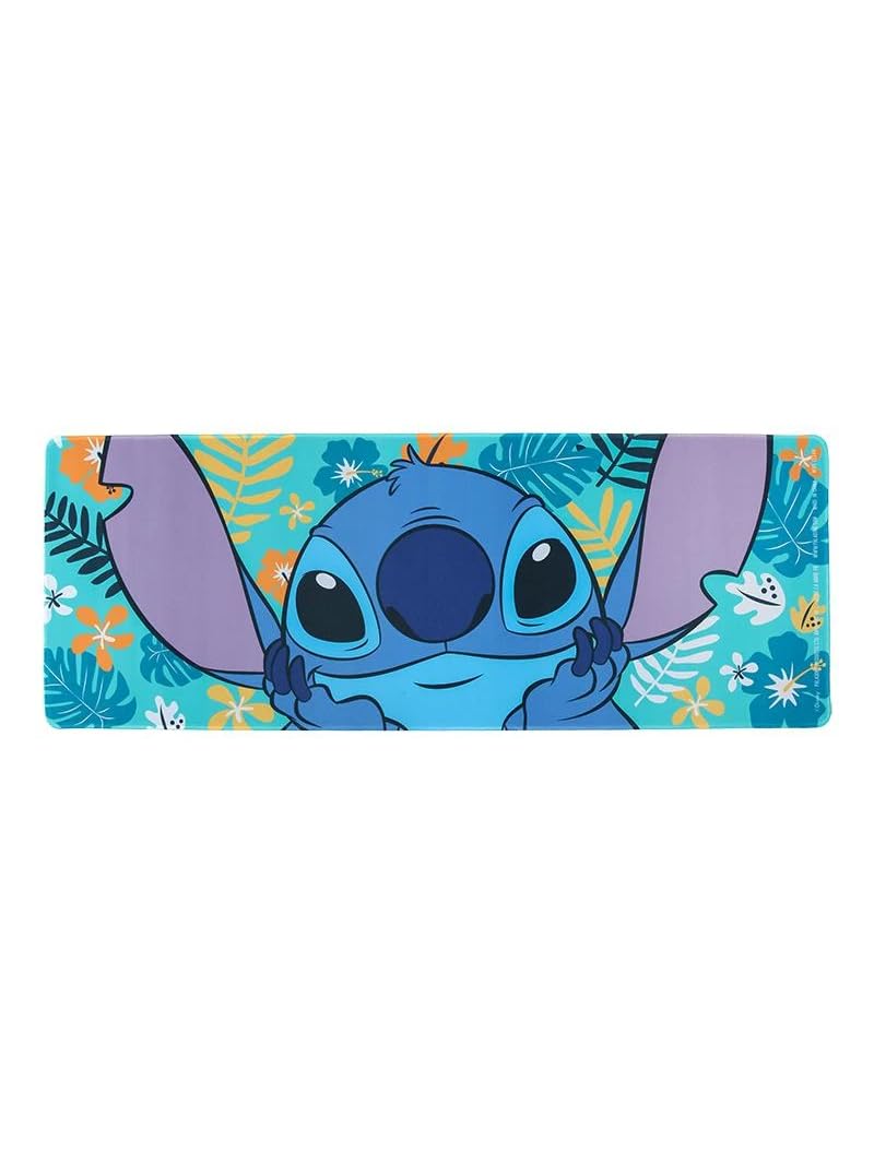 Paladone Stitch Desk Mat - Officially Licensed Disney, Non-Slip Rubber Mouse Pad, Vibrant Lilo & Stitch Tropical Design, Perfect for Gaming, Working