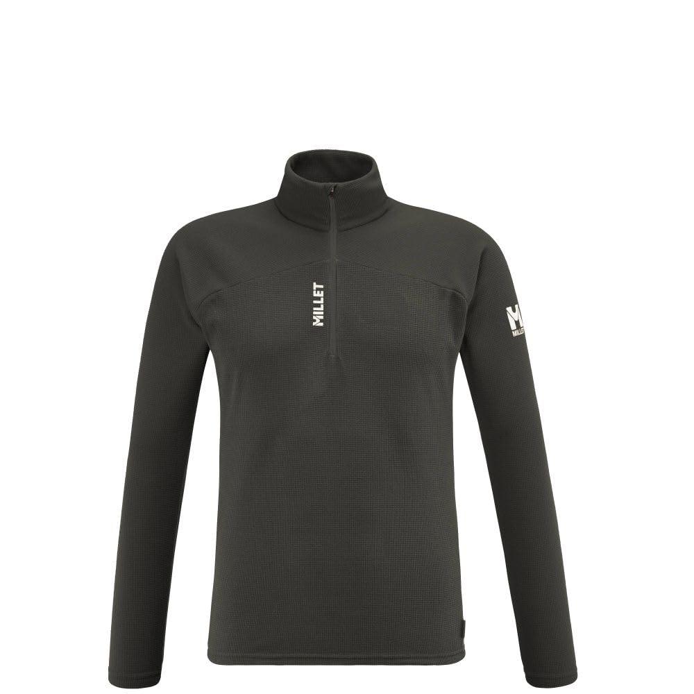 MILLET - K Lightgrid PO M - Men's Lightweight Fleece - Mountaineering, Approach, Hiking, Lifestyle, Black - Black