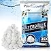 Produktbild pooloutlet Premium Filterbälle für Pool 350g Filterballs 5cm Poolzubehör für Sandfilteranlage - Top Filtrationsgeschwindigkeit Poolreiniger Ersatz für 12kg Filtersand für Schwimmbad, weiß