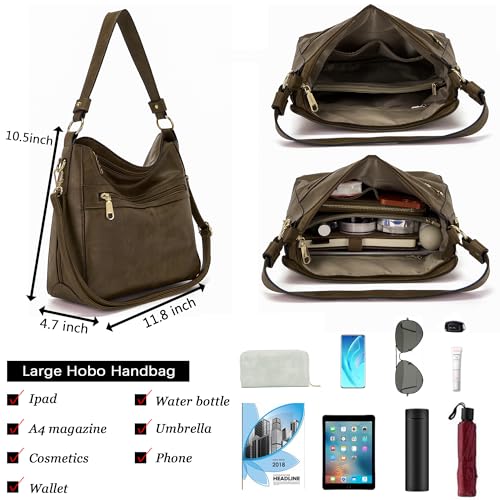 Image of Purses For Women Handbags And Wallet Set Large Hobo Crossbody Bag Ladies Purse Totes 4 PCS | And Wallet Set