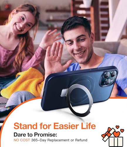 Chicfun 3-in-1 [Magnetic+Kickstand+Ring Holder] for iPhone 12 Pro Max Case Stand Ring Holder Compatible with MagSafe, Military Shockproof Protective Matte iPhone 12 Pro Max Phone Case Kickstand Cover - image 7