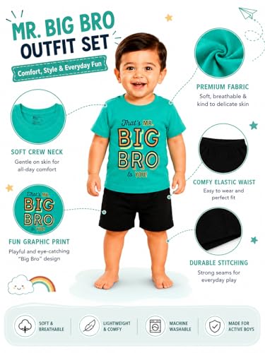 Image of BODYCARE Kids Inafant Boys Sets Pack of 1 | Single Jersey | Skin Friendly Regular Fit | Soft Breathable Fabric Comfortable & Durability | Ideal for Casual Everyday Toddler Baby