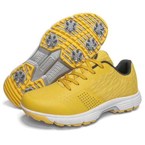 Image of Waterproof Professional Golf Shoes Men Spikes Golf Sneakers Male Outdoor Anti Slip Walking Footwears