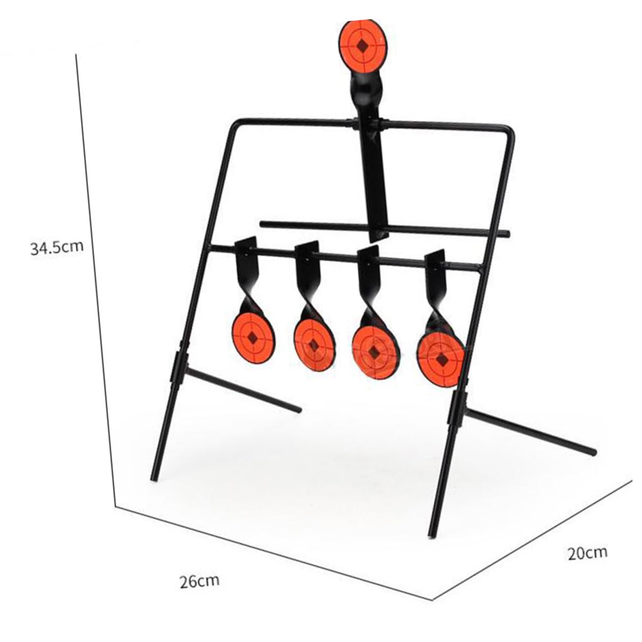 SUPVOX Target Set of 5 Self-resetting Metal Construction for Indoor Practice Black Finish