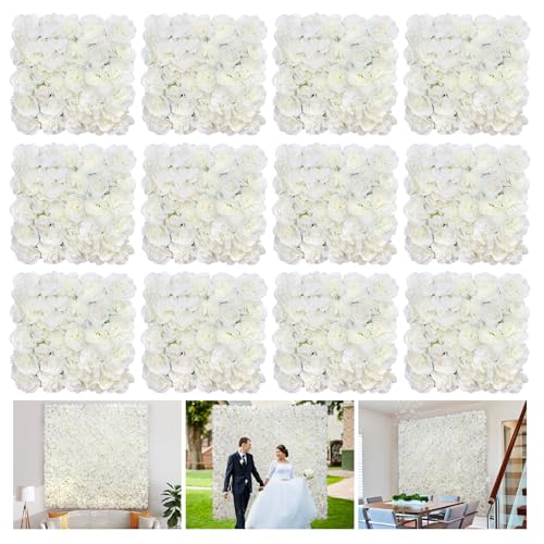 RIDDSEE Flower Wall Backdrop 12PCS 16.5x16.5 Inch...