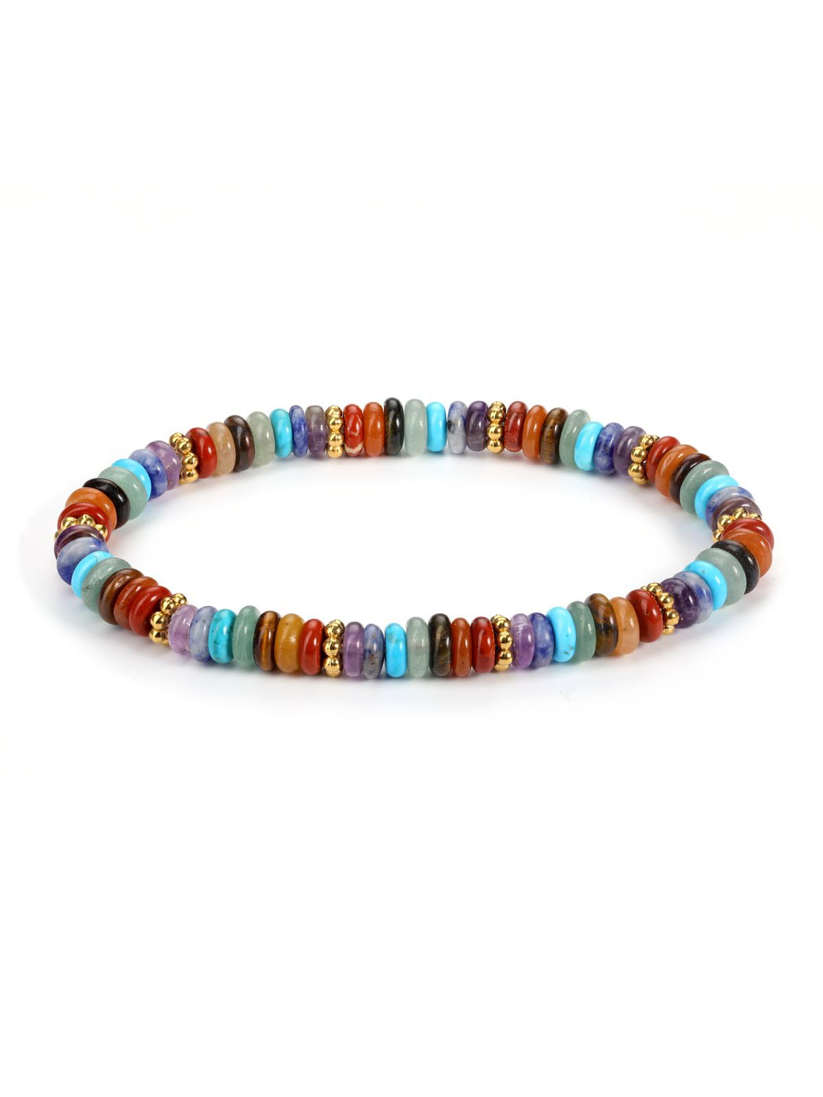 GEHECRST Edelstein 7 Chakra Armband Damen Heilsteine Armband
