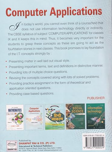Image of Computer Applications A Textbook For Class 9 - CBSE - by Sumita Arora (2026-27 Examination)