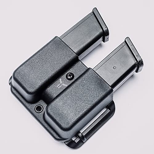 Owb Double Mag Pouch For Glock 20, 21, 29, 30, 40, 41, H&K Usp .45 & More - Usa Made - Signature Double Magazine Carrier With Adjustable Stingray Loop (Asr) Belt Attachment By Blade-Tech Holsters #TOP6