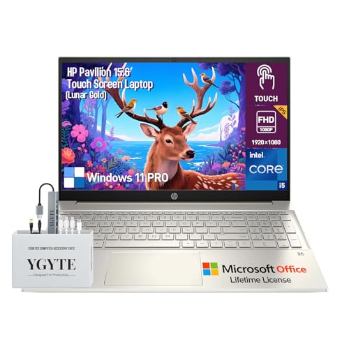 HP Pavilion 15.6 ^b`XN[m[gp\R, 15C` rWlX&wpm[gp\R, Intel Core i5, 40GB RAM 2T SSD, Windows 11 Pro with Lifetime Microsoft 