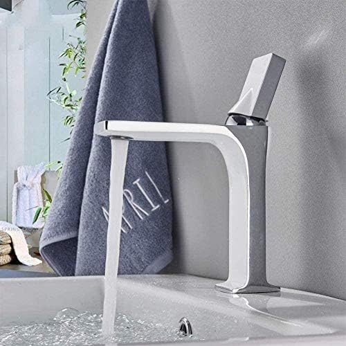Robinets de lavabo de salle de bain design carré blanc pour vasque moderne