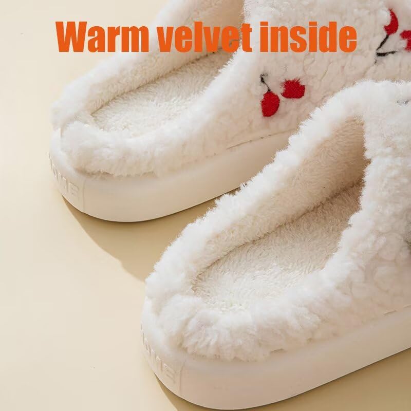 Women Cartoon Fruit Warm Cotton Slippers for Winter Indoor Home Bedroom Walking Hotel4