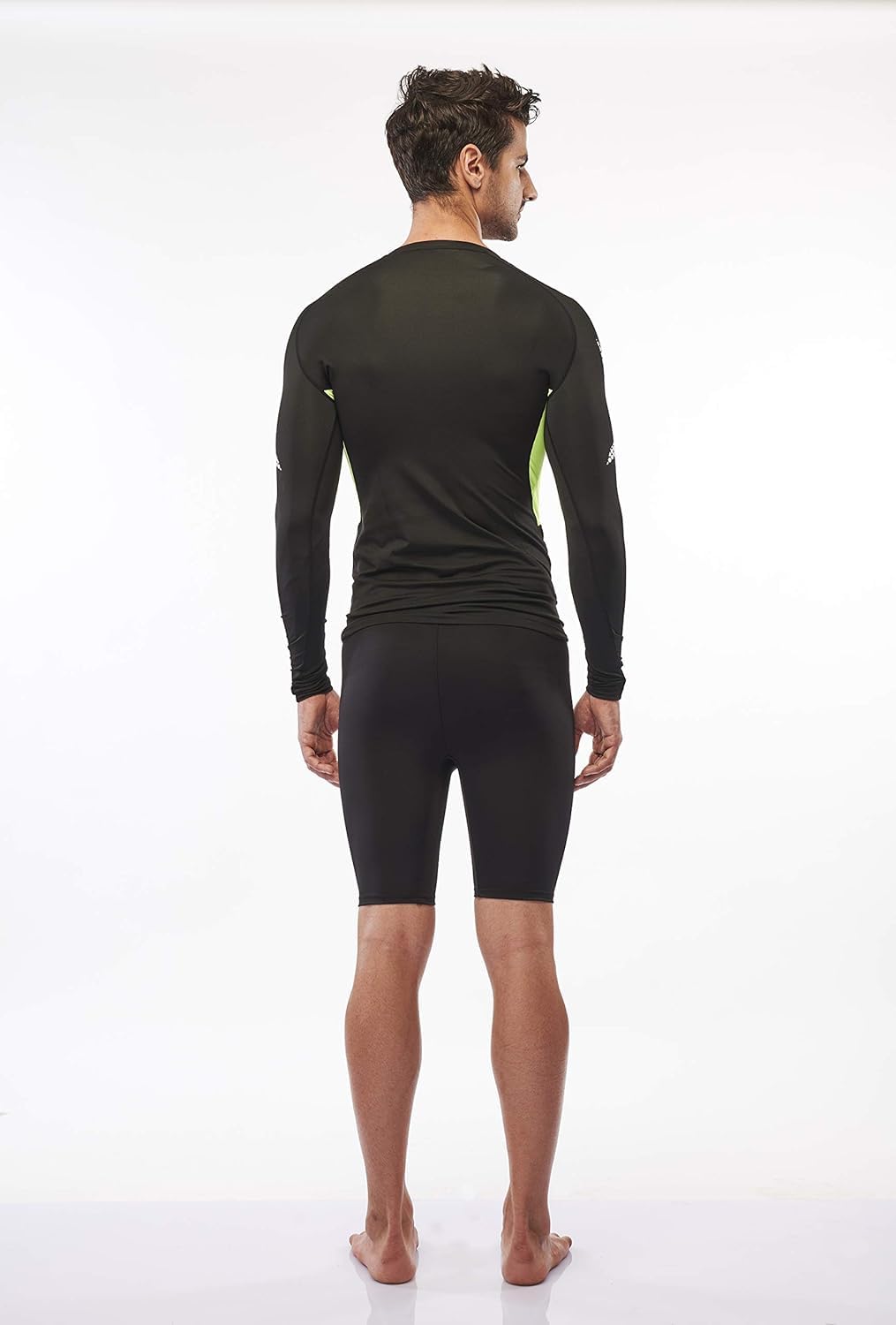 LYCOT Fluid Fashion Men's Spandex Utility Solid -Sports Inner F/S Pattern Black XXL 2