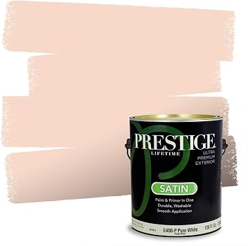 PRESTIGE Paints Exterior Paint and Primer In One, 1-Gallon, Satin, Comparable Match of Benjamin Moore* Heirloom*