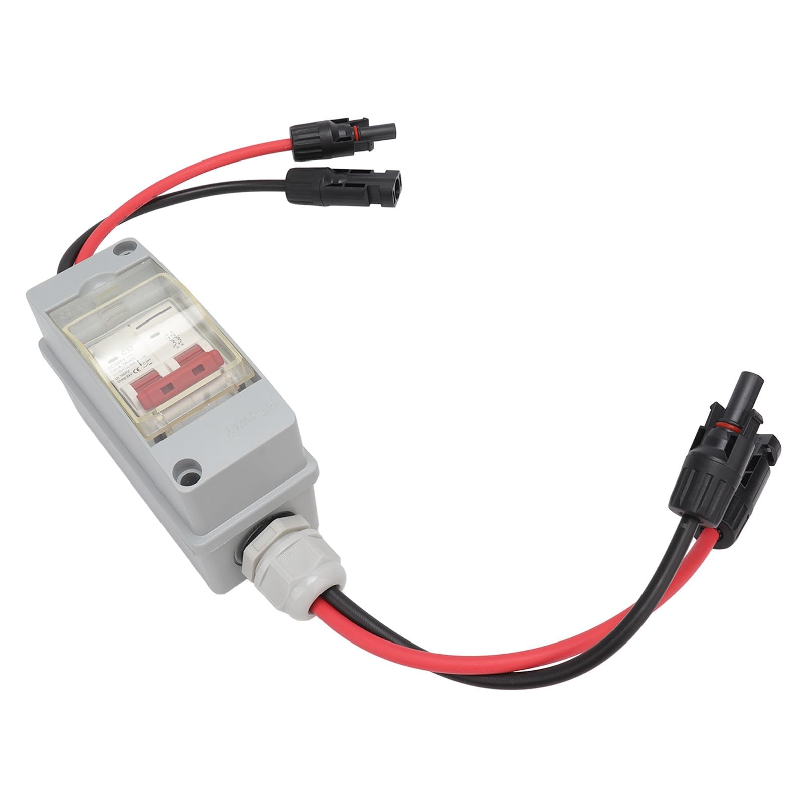 Wyłącznik Automatyczny MCB 2P DC 500V 32A z Odłącznikiem i Wodoodporną Skrzynką Rozdzielczą IP65, Kablem i Złączem PV dla Systemów Fotowoltaicznych