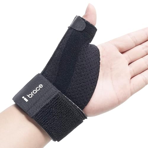 Reversible Thumb & Wrist Splint for BlackBerry Thumb, Trigger Finger, Adjustable Thumb Brace for Arthritis, Tendonitis, Sprained and Pain Relief，Wrist Stabilizer Support Carpal Tunnel，Men&Women