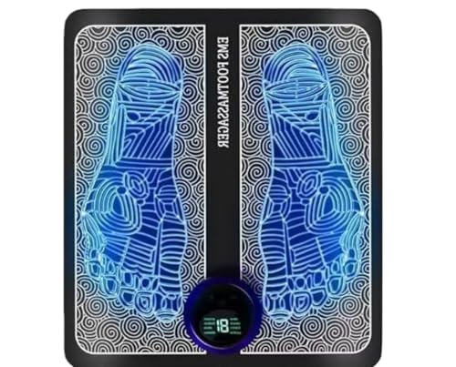 Medene NMES Foot Massager Adjustable Intensity Multiple Modes for Blood Circulation Pain Relief Muscle Relaxation Portable Rechargeable for Adults (Black)