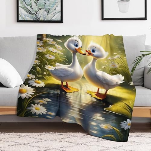 Manta de pato para sofá y cama, textura suave y mullida de microfibra, 100x130cm 3