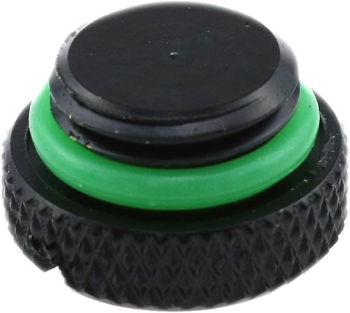 Miniatura 3 de Accesorios de enchufe G negro de 14 de pulgada con tapón de parada de agua de anillo tórico verde para sistemas de refrigeración por agua de