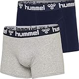 hummel Herren HMLMARS 2 Boxers, Grau Melange/Total Eclipse, L