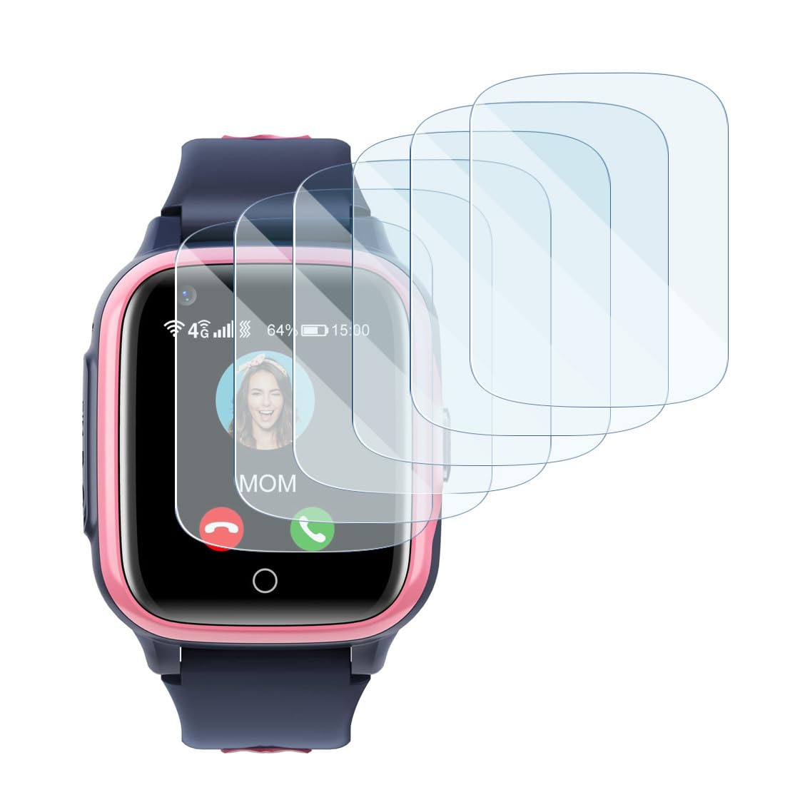 [Pack of 6 Flexible Glass Screen Protectors, 9H Hardness Anti-Scratch, Protective Film Compatible for Yedasah Children's Smartwatch