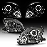 ACANII - For 1997-2002 Honda Prelude LED Halo Angel Eye Smoked Lens Projector Headlights Headlamps, Driver & Passenge