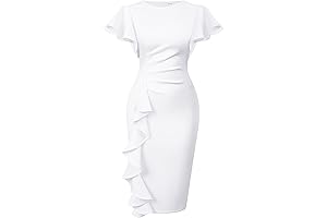 Women's Vintage Formal White Dress