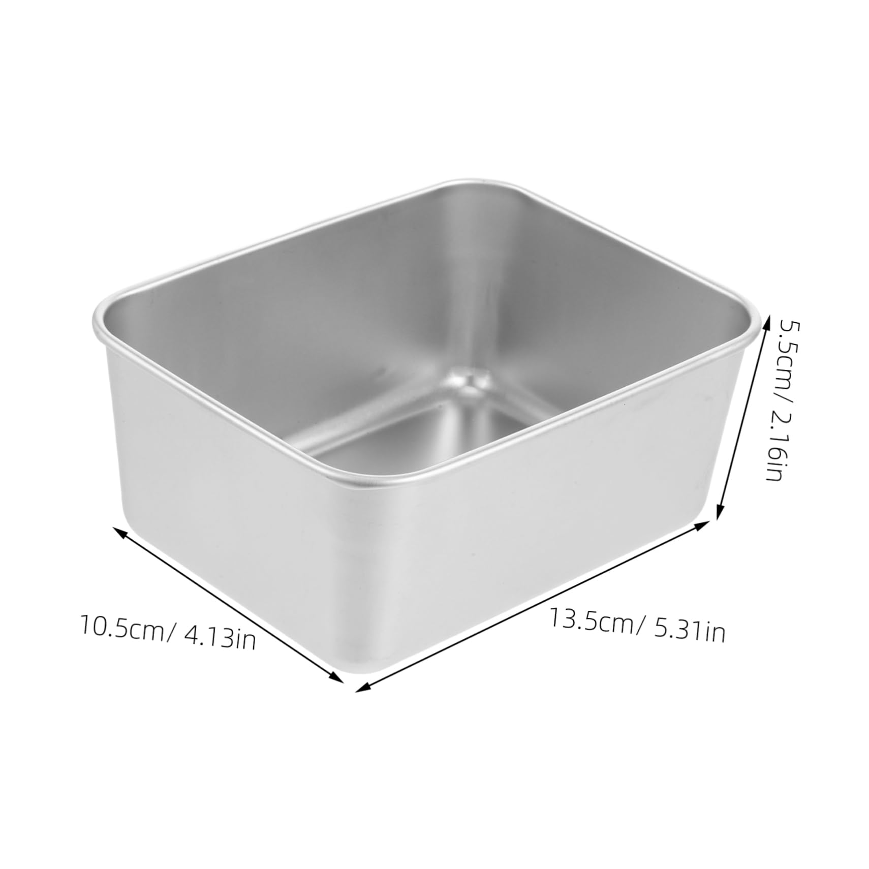 BRIGHTFUFU 6pcs Stainless Steel Square Baking Pans Cake Molds with Flat Bottom for Loaf Lasagna and Brownies Design for Oven Cooking and Steaming