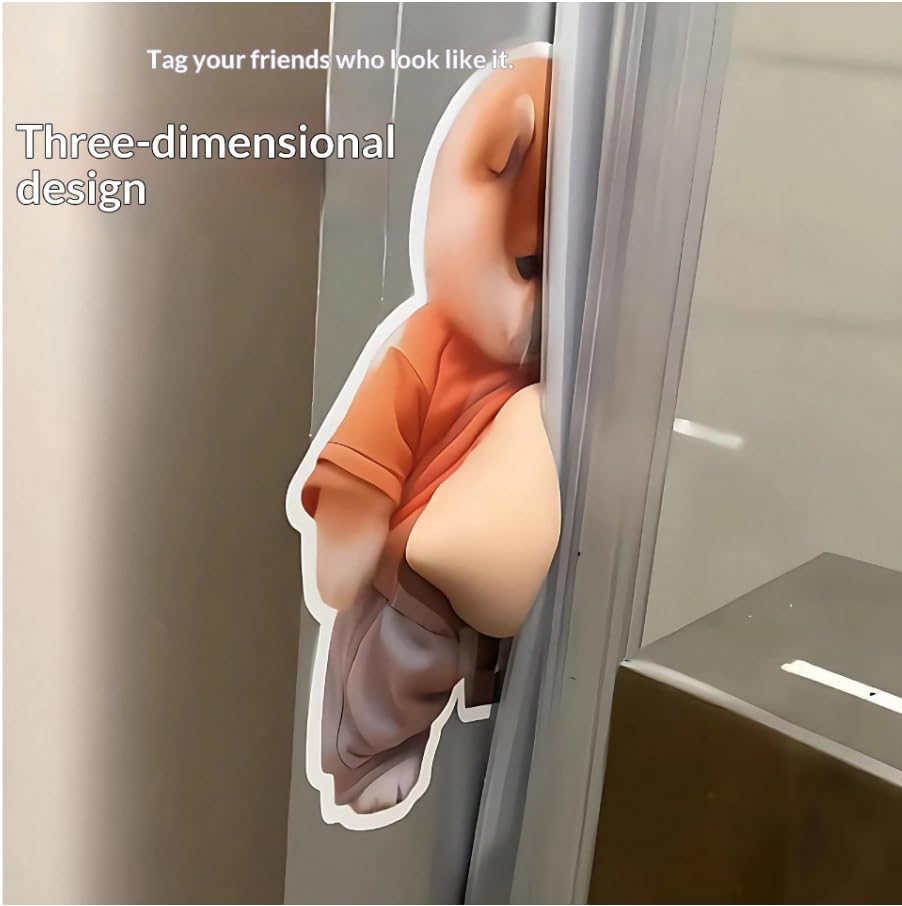 Image of KIMEE 3D Cute Dog Door Stopper Wall Protector, Self Adhesive Silicone Bumper, No Noise Anti Collision Door Stop, Wall Guard Sticker, Reusable Soft Cushion Door Stopper for Home Office sidawhope