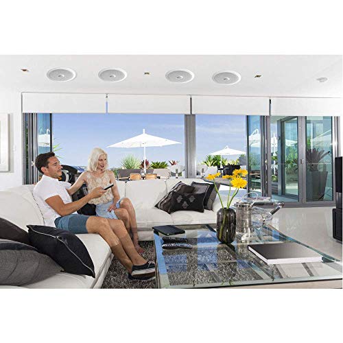 Pyle 6.5'' In-Wall/In-Ceiling Midbass Speakers (Pair) - 2-Way Woofer Speaker System Directable 1” Titanium Dome Tweeter Flush Mount Design W/ 65Hz - 22Khz Frequency Response 250 Watts Peak - Pdic60 #TOP3