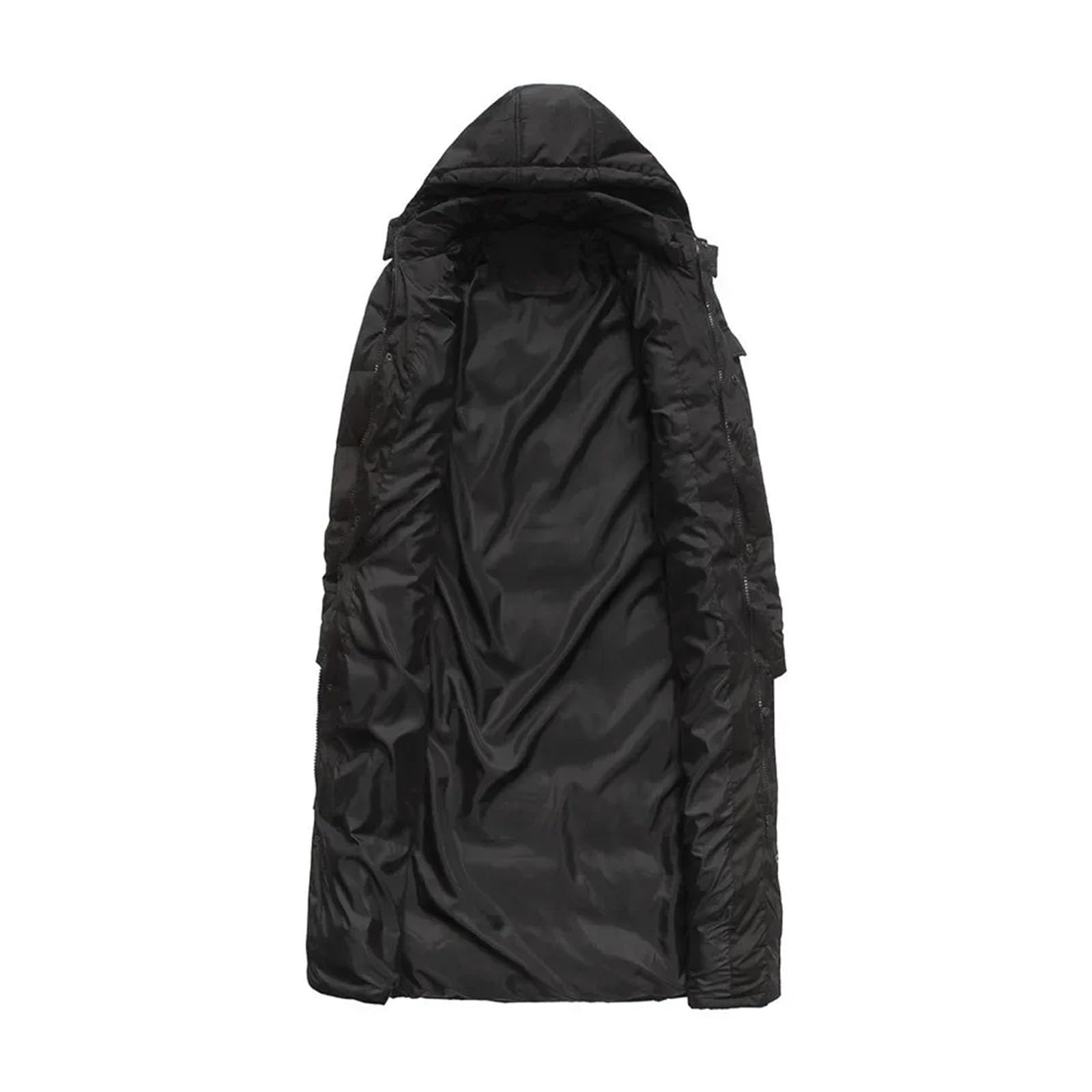 Con cappuccio Lungo Anatra Giù Soprabito Uomini Nero Outwear Piumini Maschile Spesso Piumino Cappotto Moda Piumino