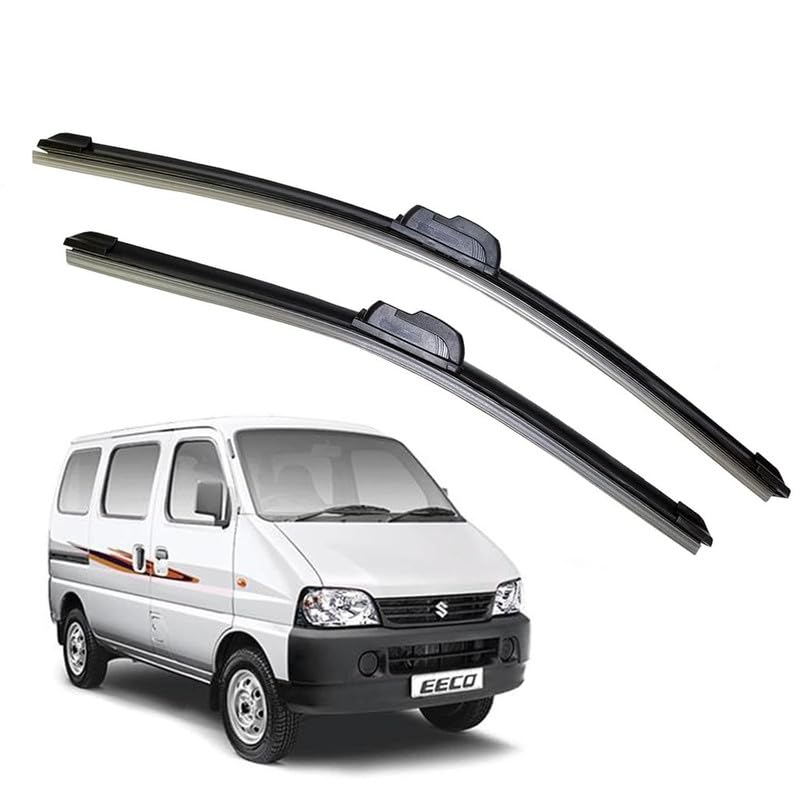 Image of Audio WHeels Perfect Fitting Frameless Windshield 100% Scratch Proof Cleaning Water Repellant Silicon Car Wiper Blades For Equipment Replacement, Set of 2 (D-16 inch & P-16 inch)