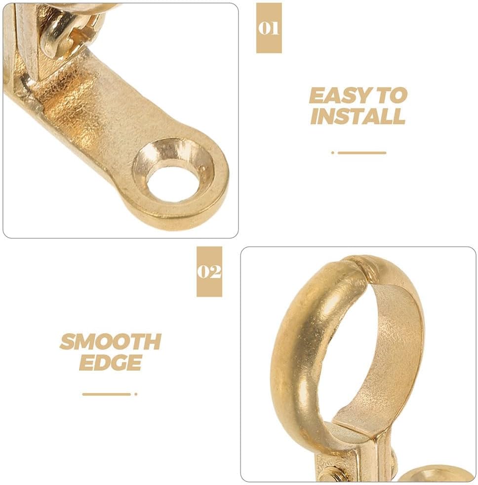 UKCOCO Pipe Support Bracket Heavy Duty Pipe Mounting Clamp Water Hose Fixing Tube Holder Secure Hanger Clamp for Home Industrial Use 1.85X1.77X0.43In 2Pcs